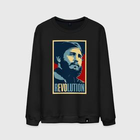 Мужской свитшот хлопок с принтом Fidel Castro в Кировске, 100% хлопок |  | 