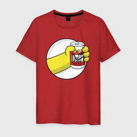 Мужская футболка хлопок с принтом Beer Duff в Белгороде, 100% хлопок | прямой крой, круглый вырез горловины, длина до линии бедер, слегка спущенное плечо. | 