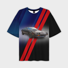 Мужская футболка oversize 3D с принтом Американский маслкар Chevrolet Camaro 1983 года ,  |  | Тематика изображения на принте: 