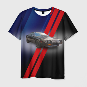Мужская футболка 3D с принтом Американский маслкар Chevrolet Camaro 1983 года , 100% полиэфир | прямой крой, круглый вырез горловины, длина до линии бедер | Тематика изображения на принте: 