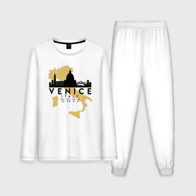 Мужская пижама с лонгсливом хлопок с принтом Итальянская Венеция в Белгороде,  |  | Тематика изображения на принте: 