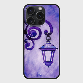 Чехол силиконовый для Apple iPhone 15 Pro матовый с принтом Фиолетовый фонарь в Кировске,  |  | 