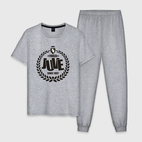 Мужская пижама хлопок с принтом Juve forza в Петрозаводске, 100% хлопок | брюки и футболка прямого кроя, без карманов, на брюках мягкая резинка на поясе и по низу штанин
 | 