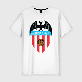 Мужская футболка хлопок Slim с принтом FC Valencia в Санкт-Петербурге, 92% хлопок, 8% лайкра | приталенный силуэт, круглый вырез ворота, длина до линии бедра, короткий рукав | 