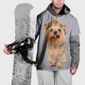 Накидка на куртку 3D с принтом Йоркширский терьер собака в Белгороде, 100% полиэстер |  | Тематика изображения на принте: 