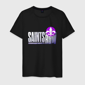 Мужская футболка хлопок с принтом Saints Row   shooter   lily в Кировске, 100% хлопок | прямой крой, круглый вырез горловины, длина до линии бедер, слегка спущенное плечо. | 