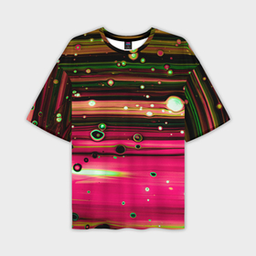 Мужская футболка oversize 3D с принтом Разные краски и круги в Петрозаводске,  |  | 