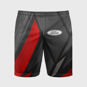 Мужские шорты спортивные с принтом Ford sports racing в Кировске,  |  | Тематика изображения на принте: 