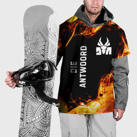 Накидка на куртку 3D с принтом Die Antwoord и пылающий огонь , 100% полиэстер |  | 