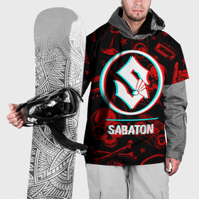 Накидка на куртку 3D с принтом Sabaton rock glitch в Тюмени, 100% полиэстер |  | Тематика изображения на принте: 