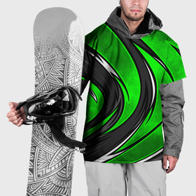 Накидка на куртку 3D с принтом Зеленая органическая броня в Тюмени, 100% полиэстер |  | Тематика изображения на принте: 
