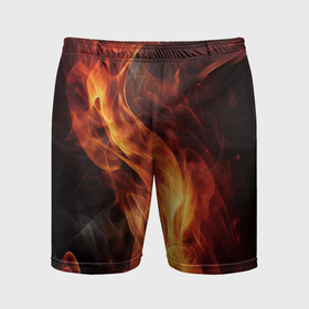 Мужские шорты спортивные с принтом Языки пламени: арт нейросети ,  |  | Тематика изображения на принте: 