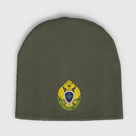 Мужская шапка демисезонная с принтом Пограничные войска   герб ,  |  | Тематика изображения на принте: 