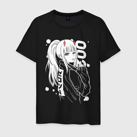 Светящаяся мужская футболка с принтом Zero two anime tyan ,  |  | Тематика изображения на принте: 
