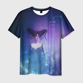 Мужская футболка 3D с принтом Ведьма со звездной пылью в старом замке в Санкт-Петербурге, 100% полиэфир | прямой крой, круглый вырез горловины, длина до линии бедер | Тематика изображения на принте: 