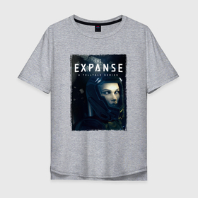 Мужская футболка хлопок Oversize с принтом Camina   The expanse , 100% хлопок | свободный крой, круглый ворот, “спинка” длиннее передней части | Тематика изображения на принте: 
