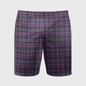 Мужские шорты спортивные с принтом Джентльмены Шотландка темно фиолетовая ,  |  | 