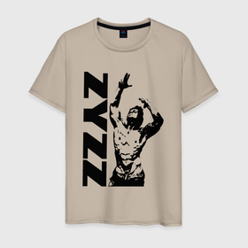 Мужская футболка хлопок с принтом Zyzz   legend в Петрозаводске, 100% хлопок | прямой крой, круглый вырез горловины, длина до линии бедер, слегка спущенное плечо. | 