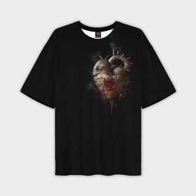 Мужская футболка oversize 3D с принтом Каменное сердце: арт нейросети в Петрозаводске,  |  | Тематика изображения на принте: 