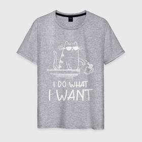 Светящаяся мужская футболка с принтом I do what   i want в Санкт-Петербурге,  |  | Тематика изображения на принте: 