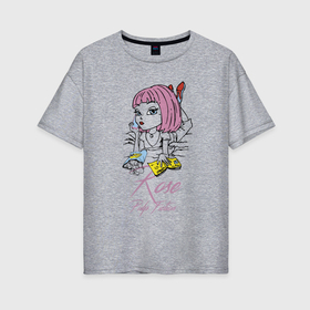 Женская футболка хлопок Oversize с принтом Rose   pulp fiction , 100% хлопок | свободный крой, круглый ворот, спущенный рукав, длина до линии бедер
 | 