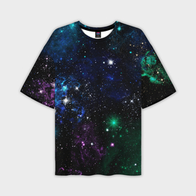 Мужская футболка oversize 3D с принтом Космос. Звёздное небо. в Белгороде,  |  | 