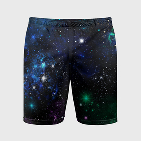 Мужские шорты спортивные с принтом Космос. Звёздное небо. в Курске,  |  | 