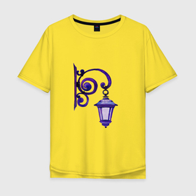 Мужская футболка хлопок Oversize с принтом Фиолетовый фонарь в Белгороде, 100% хлопок | свободный крой, круглый ворот, “спинка” длиннее передней части | 