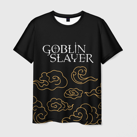 Мужская футболка 3D с принтом Goblin Slayer anime clouds в Курске, 100% полиэфир | прямой крой, круглый вырез горловины, длина до линии бедер | 
