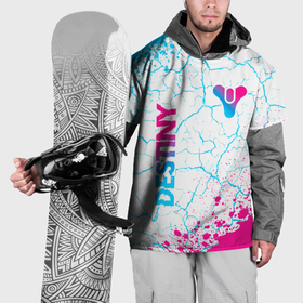 Накидка на куртку 3D с принтом Destiny neon gradient style: надпись, символ в Новосибирске, 100% полиэстер |  | 