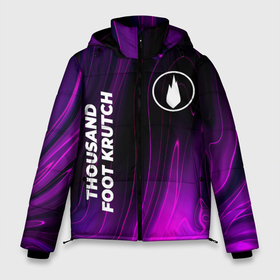 Мужская зимняя куртка 3D с принтом Thousand Foot Krutch violet plasma в Екатеринбурге, верх — 100% полиэстер; подкладка — 100% полиэстер; утеплитель — 100% полиэстер | длина ниже бедра, свободный силуэт Оверсайз. Есть воротник-стойка, отстегивающийся капюшон и ветрозащитная планка. 

Боковые карманы с листочкой на кнопках и внутренний карман на молнии. | 