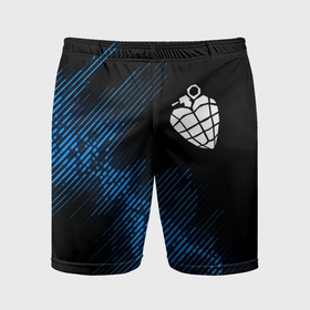 Мужские шорты спортивные с принтом Green Day звуковая волна ,  |  | Тематика изображения на принте: 