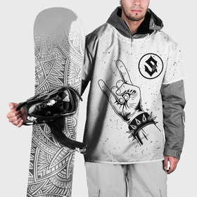 Накидка на куртку 3D с принтом Sabaton и рок символ в Тюмени, 100% полиэстер |  | Тематика изображения на принте: 