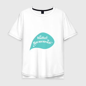 Мужская футболка хлопок Oversize с принтом Приветствие лета в Санкт-Петербурге, 100% хлопок | свободный крой, круглый ворот, “спинка” длиннее передней части | 