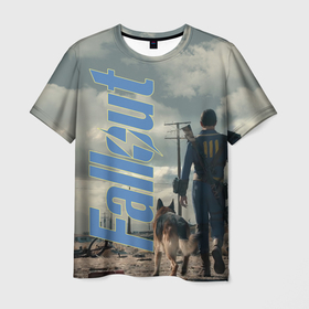 Мужская футболка 3D с принтом Fallout телесериал в городе Новоалтайск, 100% полиэфир | прямой крой, круглый вырез горловины, длина до линии бедер | 