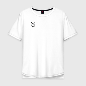 Мужская футболка хлопок Oversize с принтом УДИВИТЕЛЬНЫЕ ПАНДЫ в Новосибирске, 100% хлопок | свободный крой, круглый ворот, “спинка” длиннее передней части | 