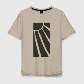 Мужская футболка хлопок Oversize с принтом Солнце, абстракция в Курске, 100% хлопок | свободный крой, круглый ворот, “спинка” длиннее передней части | 