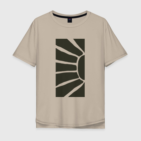 Мужская футболка хлопок Oversize с принтом Абстрактное солнце в Курске, 100% хлопок | свободный крой, круглый ворот, “спинка” длиннее передней части | 