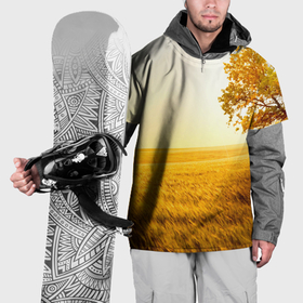 Накидка на куртку 3D с принтом Поле пшеницы , 100% полиэстер |  | 