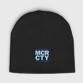 Мужская шапка демисезонная с принтом Run Manchester city ,  |  | Тематика изображения на принте: 