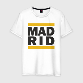 Мужская футболка хлопок с принтом Run Real Madrid в Курске, 100% хлопок | прямой крой, круглый вырез горловины, длина до линии бедер, слегка спущенное плечо. | 