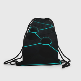 Рюкзак-мешок 3D с принтом Неоновые соединения в Кировске, 100% полиэстер | плотность ткани — 200 г/м2, размер — 35 х 45 см; лямки — толстые шнурки, застежка на шнуровке, без карманов и подкладки | 