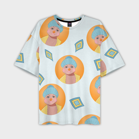 Мужская футболка oversize 3D с принтом Аватарка девушки в шапке в Курске,  |  | 