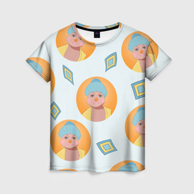 Женская футболка 3D с принтом Аватарка девушки в шапке в Курске, 100% полиэфир ( синтетическое хлопкоподобное полотно) | прямой крой, круглый вырез горловины, длина до линии бедер | 