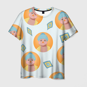 Мужская футболка 3D с принтом Аватарка девушки в шапке в Курске, 100% полиэфир | прямой крой, круглый вырез горловины, длина до линии бедер | 