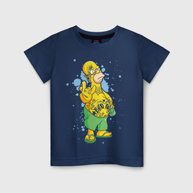 Светящаяся детская футболка с принтом Homer bad boy в Кировске,  |  | 