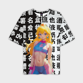 Мужская футболка oversize 3D с принтом Принцесса Пичес из Марио в Кировске,  |  | 