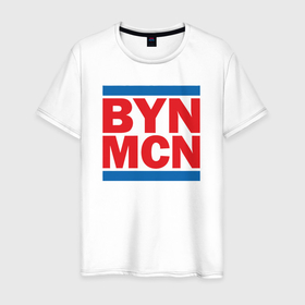 Мужская футболка хлопок с принтом Run Bayern Munchen , 100% хлопок | прямой крой, круглый вырез горловины, длина до линии бедер, слегка спущенное плечо. | 