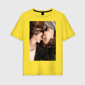 Женская футболка хлопок Oversize с принтом Виноваты звезды в Тюмени, 100% хлопок | свободный крой, круглый ворот, спущенный рукав, длина до линии бедер
 | 