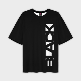 Мужская футболка oversize 3D с принтом Black minimalistik в Екатеринбурге,  |  | 